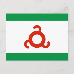 Flagge Inguschetiens Postkarte