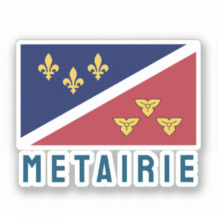 Flagge (inoffiziell) von Metairie, Louisiana Aufkleber
