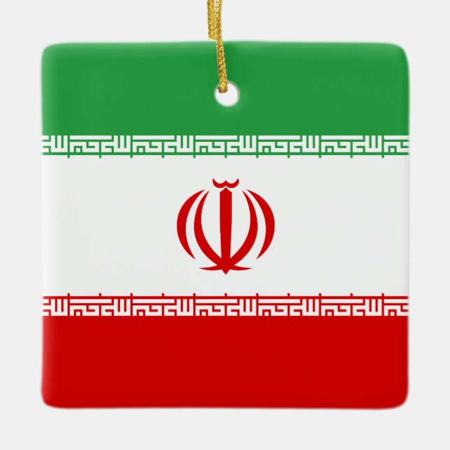 Flagge Iran (Iran) Keramikornament (Vorderseite)