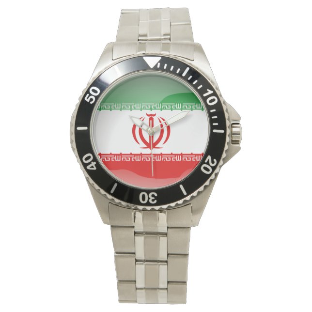 Flagge Irans Armbanduhr (Vorderseite)