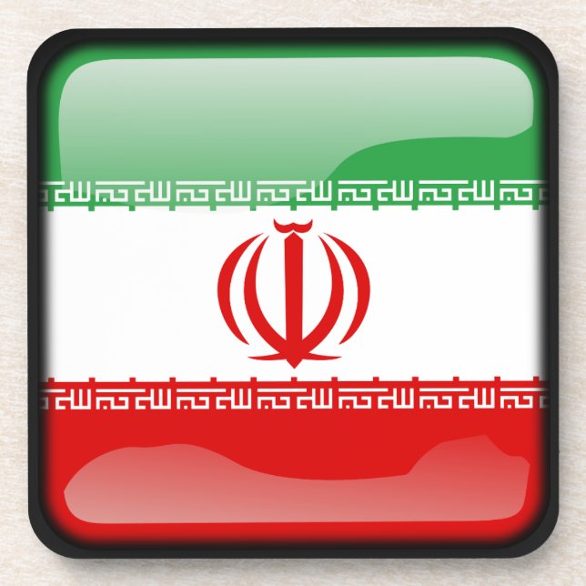 Flagge Irans Getränkeuntersetzer (Vorderseite)