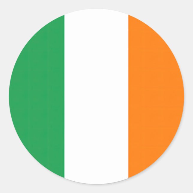 Flagge Irland Runder Aufkleber (Vorderseite)