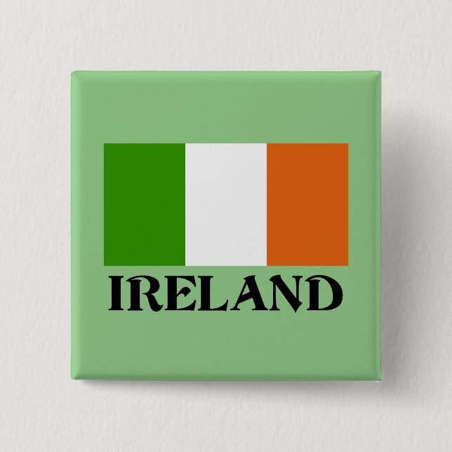 Flagge Irlands Button (Vorderseite)