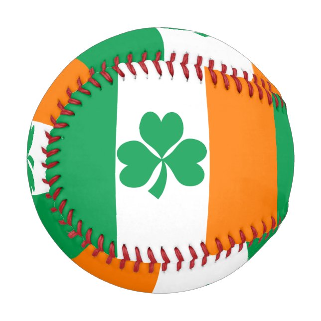Flagge Irlands Kleeblatt Baseball (Vorderseite Links)