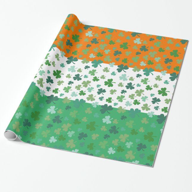 Flagge Irlands Kleeblatts Mute Geschenkpapier (Ungerollt)