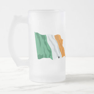 Flagge Irlands Mattierter Glass Stein Mattglas Bierglas