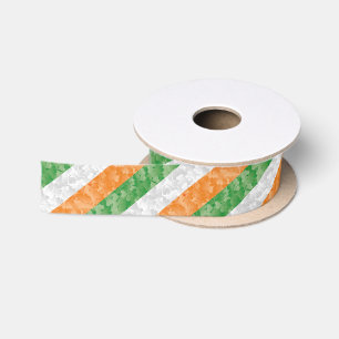 Flagge Irlands mit dem Muster "Satin Ribbo" für K Satinband
