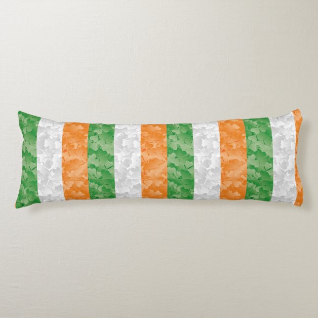 Flagge Irlands mit Kleeblättern Seitenschläferkissen (Vorderseite)