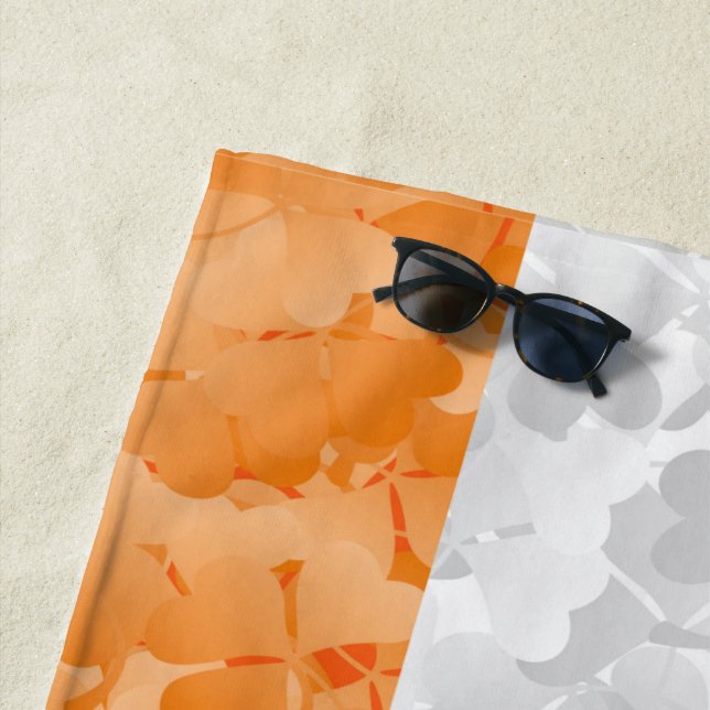 Flagge Irlands mit Kleeblättern Strandtuch (Beispiel)