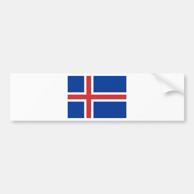 Flagge Islands Autoaufkleber (Vorne)