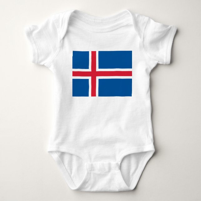 Flagge Islands Baby Strampler (Vorderseite)