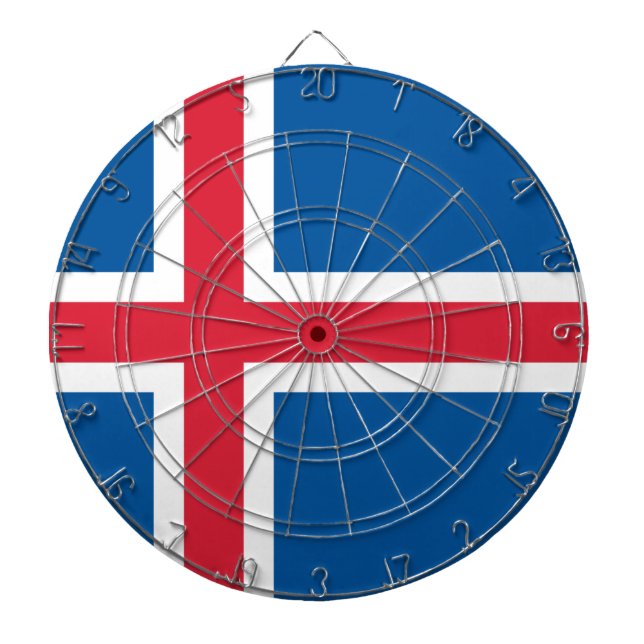 Flagge Islands Dartscheibe (vorne)