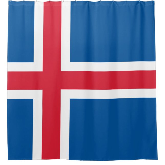 Flagge Islands Duschvorhang (Vorderseite)
