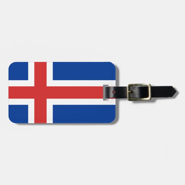 Flagge Islands Gepäckanhänger (Vorderseite horizontal)