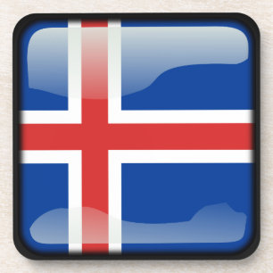 Flagge Islands Getränkeuntersetzer