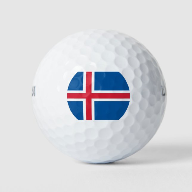 Flagge Islands Golfball (Vorderseite)