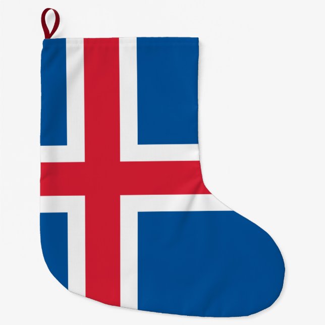 Flagge Islands Großer Weihnachtsstrumpf (Vorderseite)