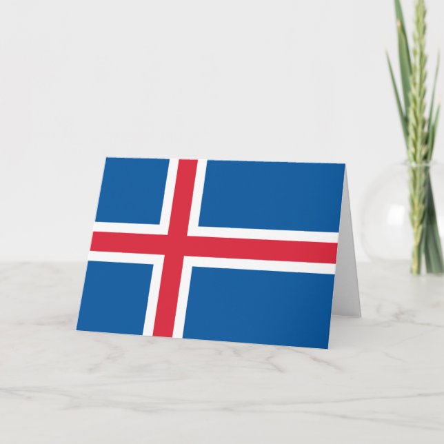 Flagge Islands Karte (Vorderseite)