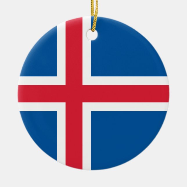 Flagge Islands Keramik Ornament (Vorne)