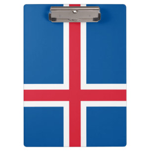 Flagge Islands Klemmbrett