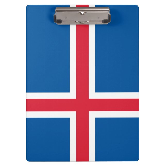 Flagge Islands Klemmbrett (Vorderseite)