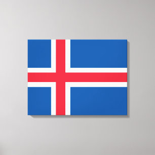 Flagge Islands Leinwanddruck