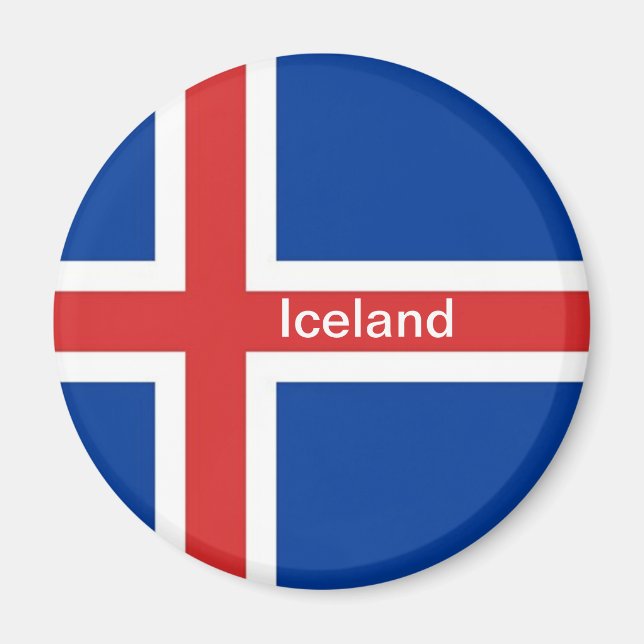 Flagge Islands Magnet (Vorne)