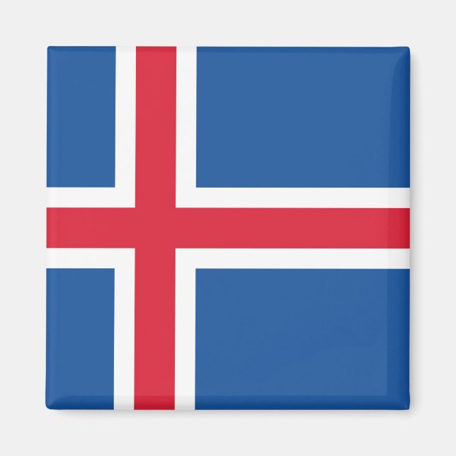 Flagge Islands Magnet (Vorne)