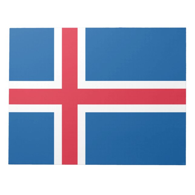 Flagge Islands Notizblock (Vorderseite)