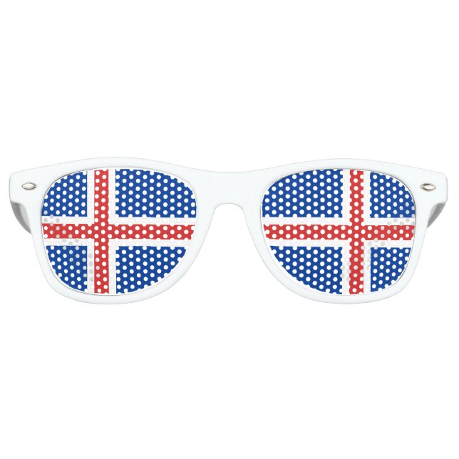 Flagge Islands Partybrille (Vorderseite)