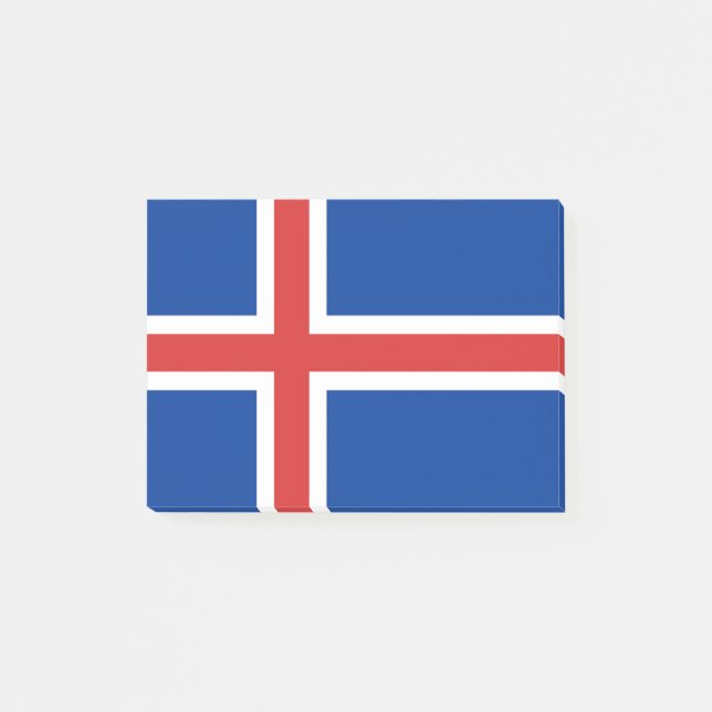 Flagge Islands Post-it® Notes Post-it Klebezettel (Vorderseite)