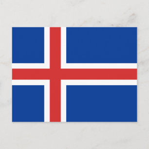 Flagge Islands Postkarte