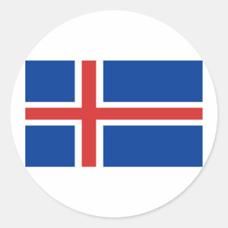 Flagge Islands Runder Aufkleber