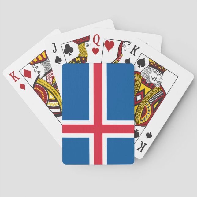 Flagge Islands Spielkarten (Rückseite)