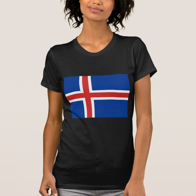 Flagge Islands T-Shirt (Vorderseite)
