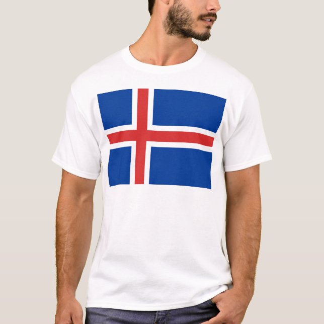 Flagge Islands T-Shirt (Vorderseite)