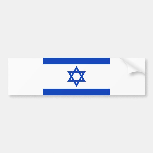 Flagge Israels Autoaufkleber (Vorne)