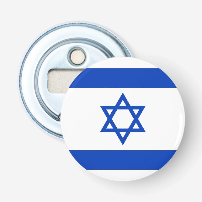Flagge Israels Flaschenöffner (Vorderseite)