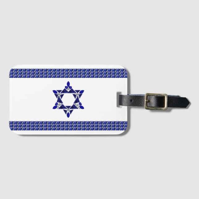 Flagge Israels Gepäckanhänger (Vorderseite (Horizontal))