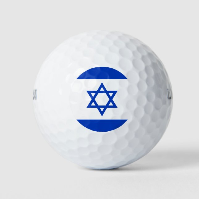 Flagge Israels Golfball (Vorderseite)