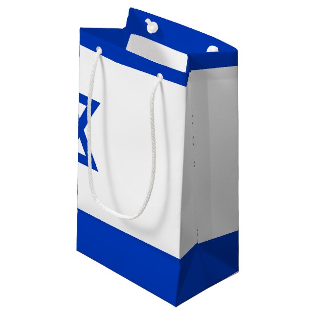 Flagge Israels Kleine Geschenktüte (Vorderseite Schrägansicht)