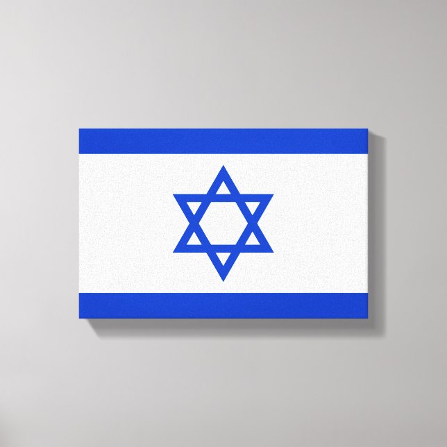 Flagge Israels Leinwanddruck (Vorderseite)