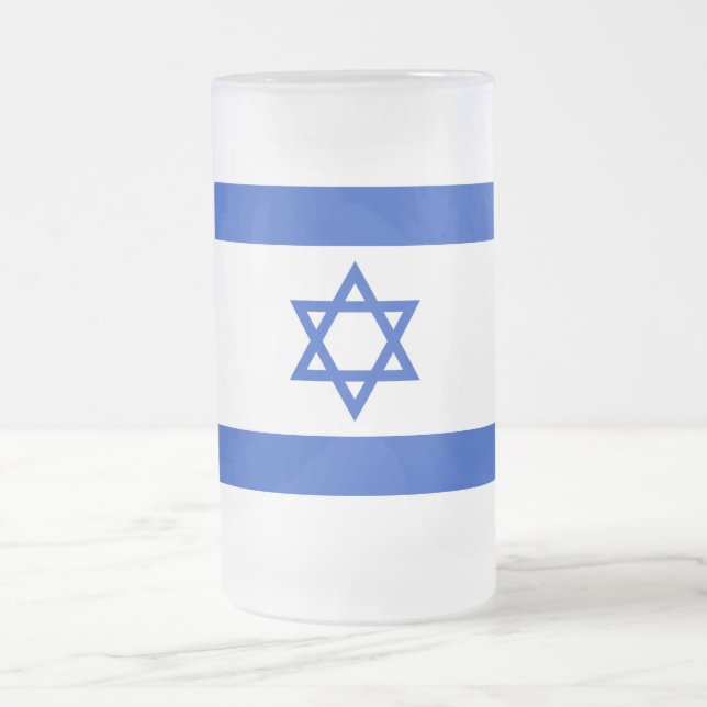 Flagge Israels Mattglas Bierglas (Mittel)