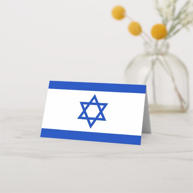 Flagge Israels Platzkarte (Vorderseite)