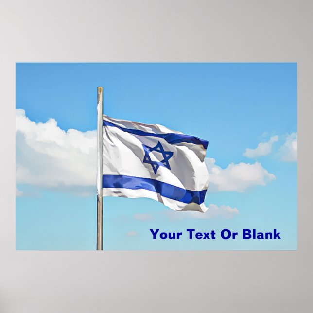 Flagge Israels Poster (Vorne)