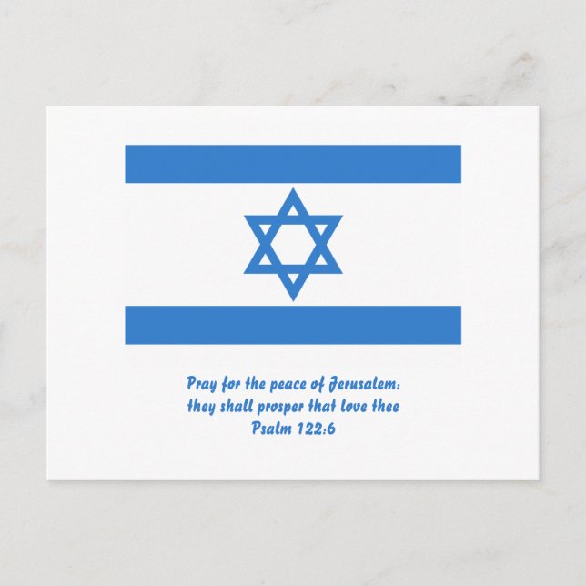 Flagge Israels, Postkarte (Vorderseite)