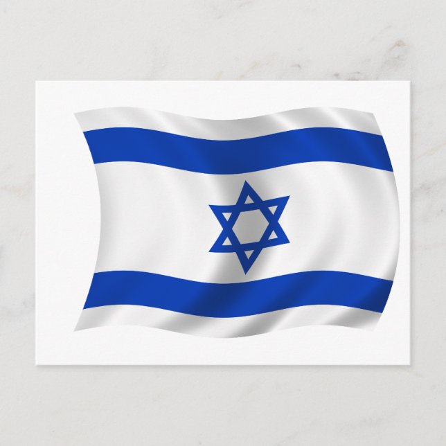 Flagge Israels Postkarte (Vorderseite)