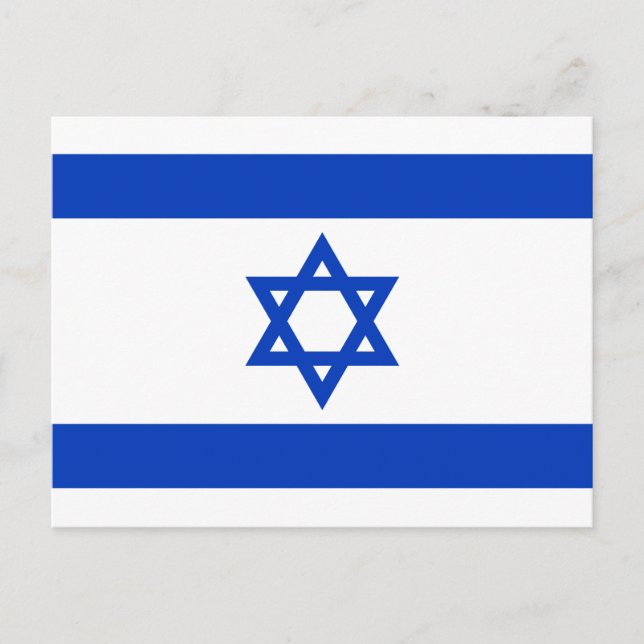 Flagge Israels Postkarte (Vorderseite)