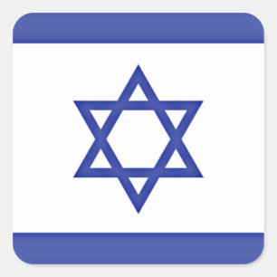 Flagge Israels Quadratischer Aufkleber