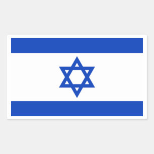 Flagge Israels Rechteckiger Aufkleber